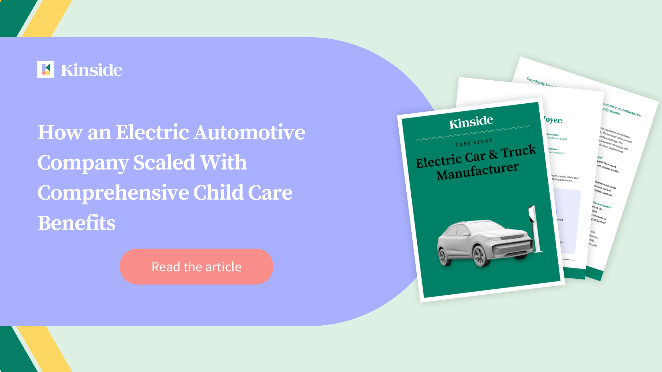 How an Electric Automotive Manufacturer Scaled With Comprehensive Child Care Benefits | Kinside Child Care 